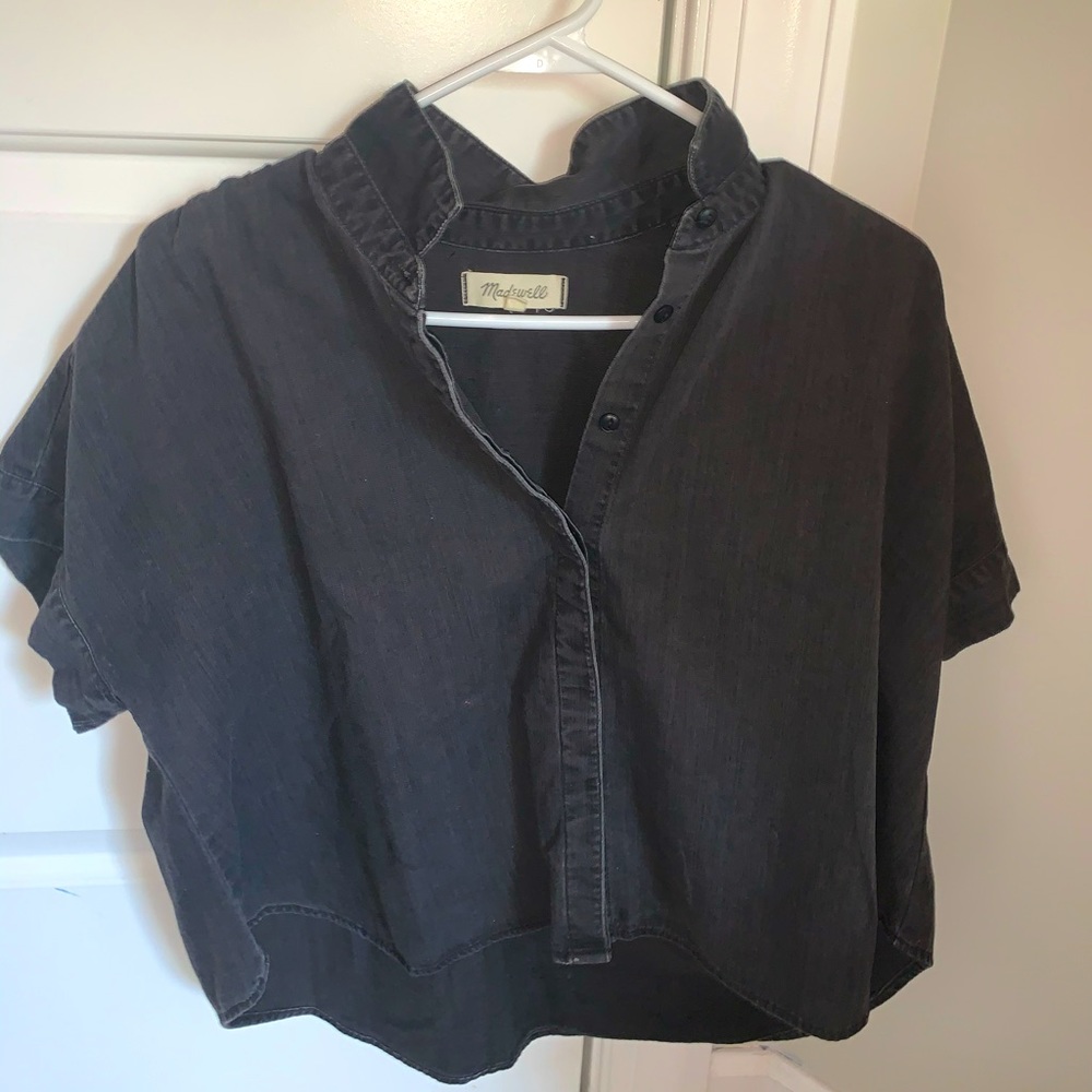 Madewell medium button down faded black